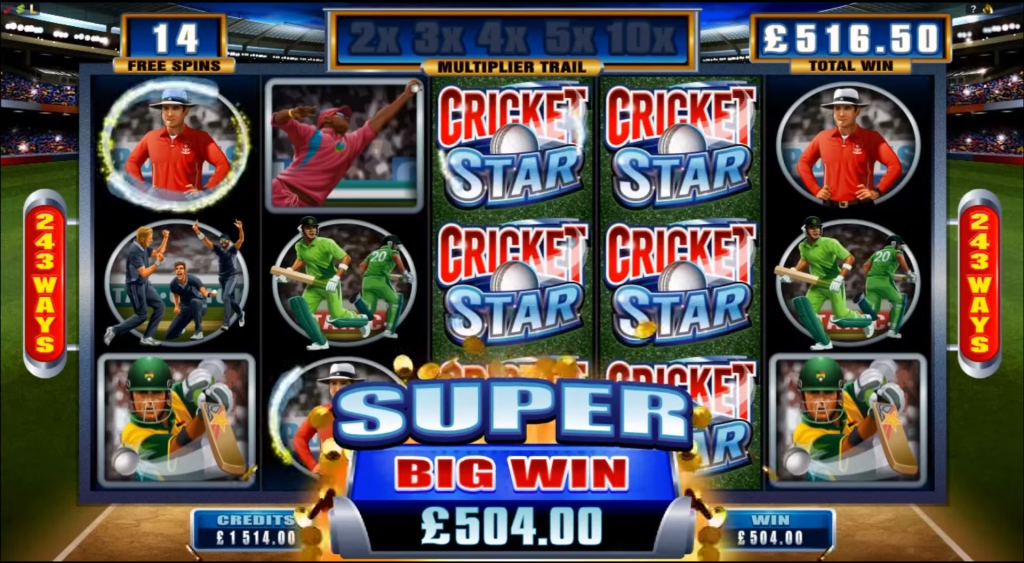 Cricket Star slot from Microgaming